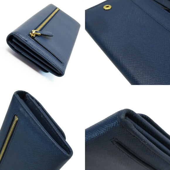 Prada Saffiano Wallet Red Triangle Leather Long - Picture 1 of 3
